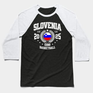 Slovenia 2025 Basketball Design Baseball T-Shirt